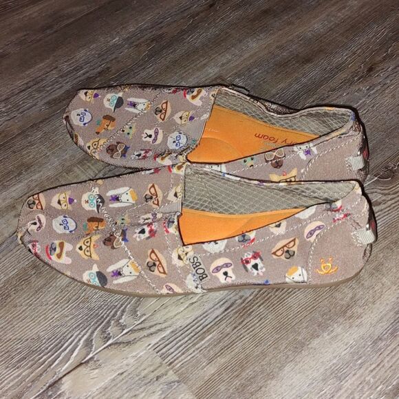 BOBS by Sketchers Taupe Pup Smarts Flats Sz 7 - Picture 3 of 7